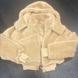 ALO Yoga Cream Sherpa Puffer Jacket